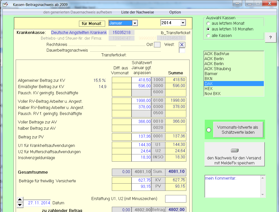 LohnFix Lohnabrechnungssoftware