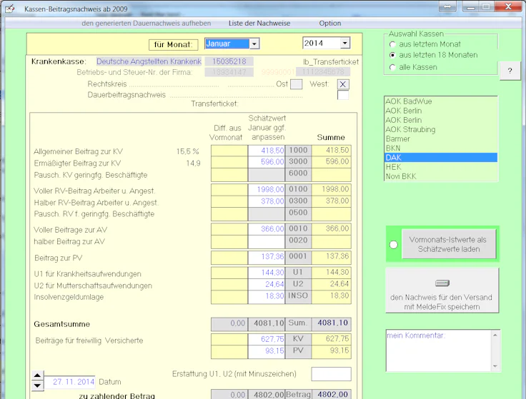 LohnFix Lohnabrechnungssoftware