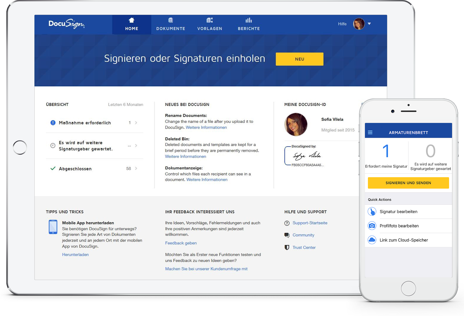 DocuSign elektronische Signatur