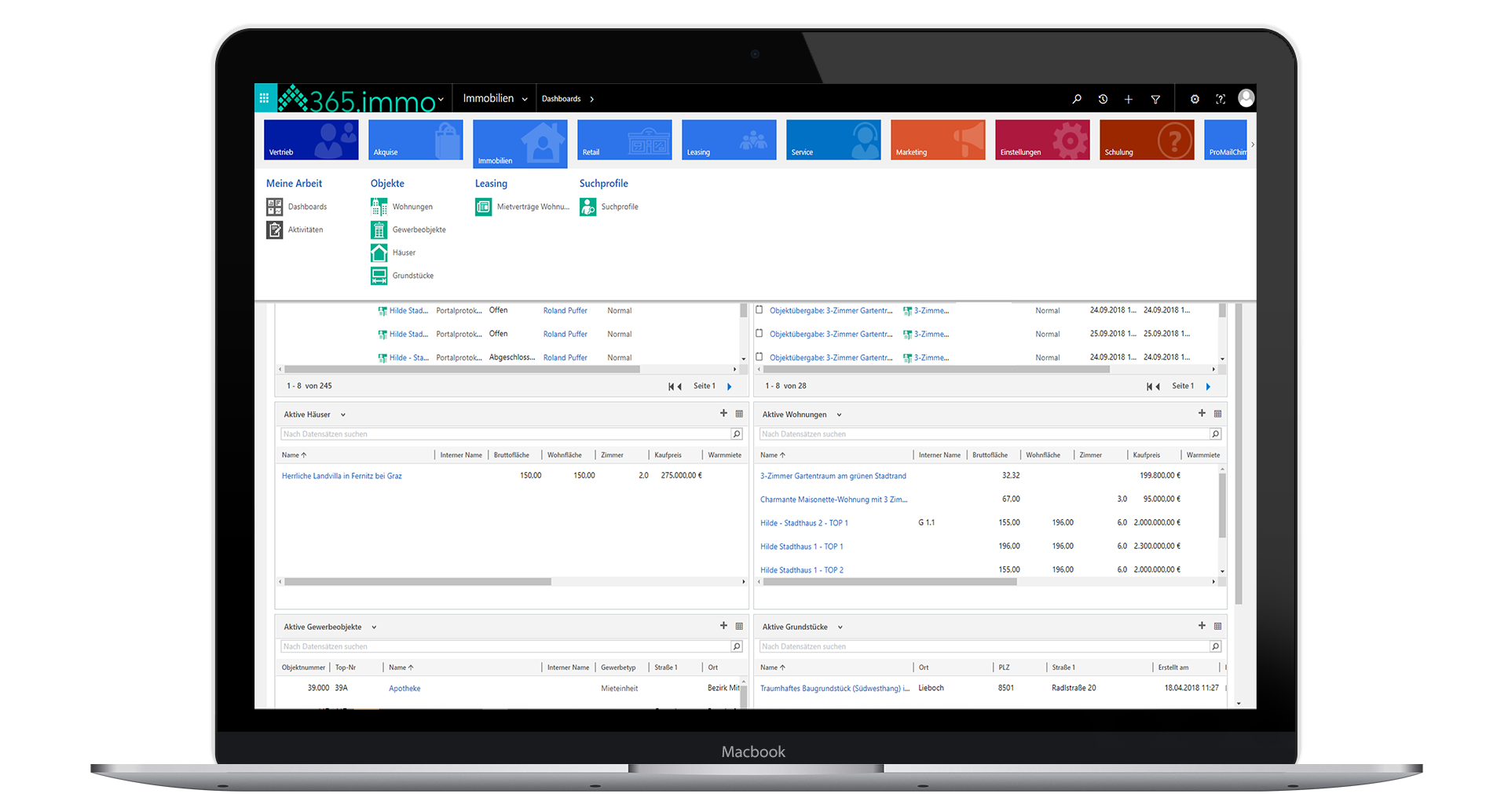 365.immo Screenshot - Makler-CRM