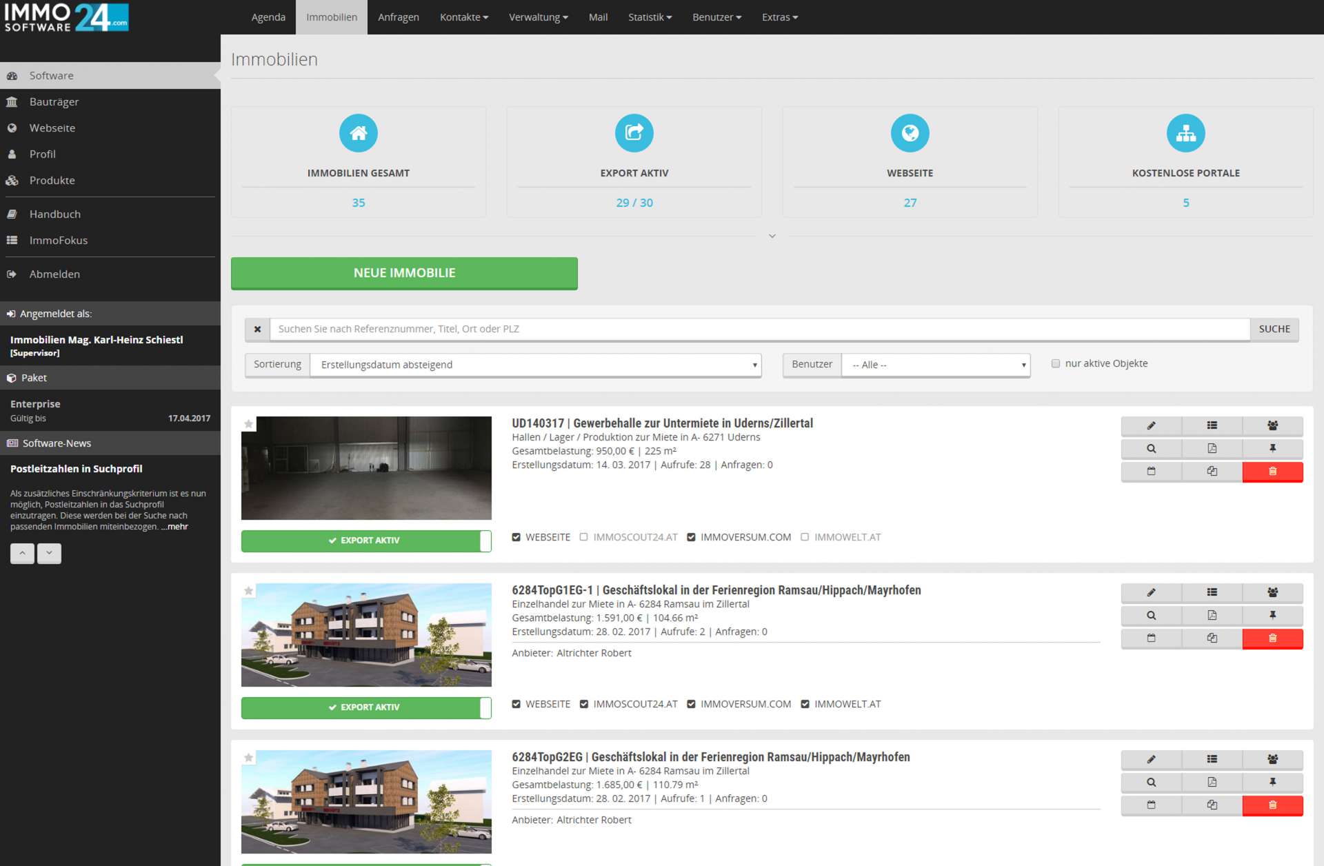 ImmoSoftware24 CRM für Makler