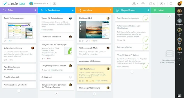 Meistertask Projektsteuerung