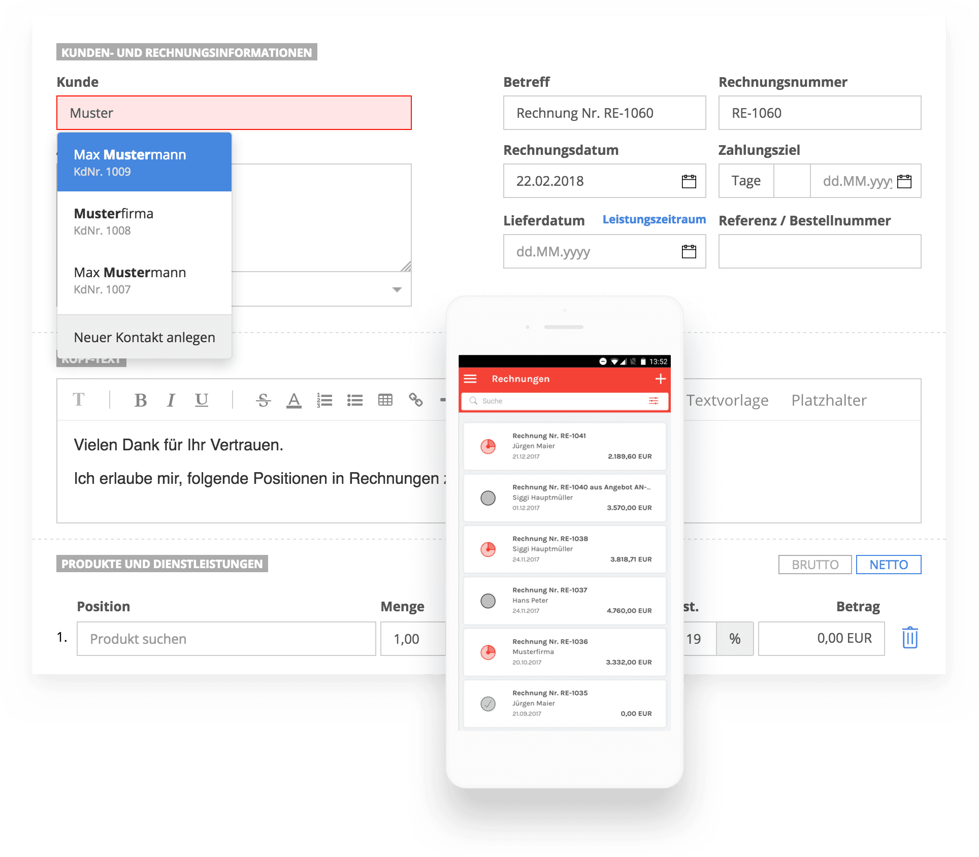 sevDesk Rechnungsproramm