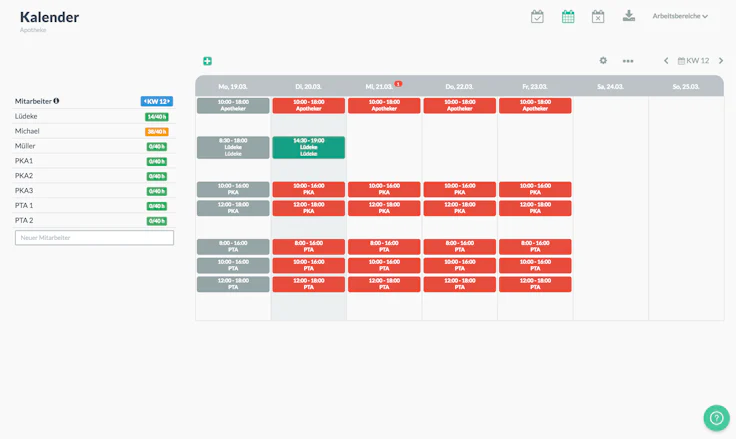 Dienstplan erstellen mit Papershift