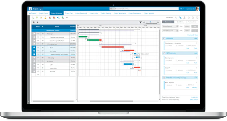 Sciforma Gantt-Diagramm