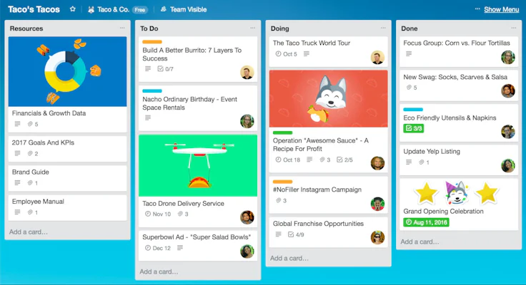 Trello Projektmanagement