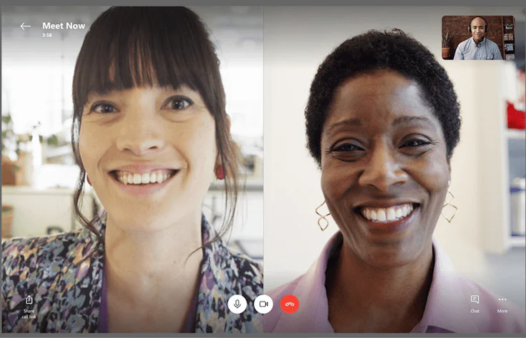 travail collaboratif : visuel Skype