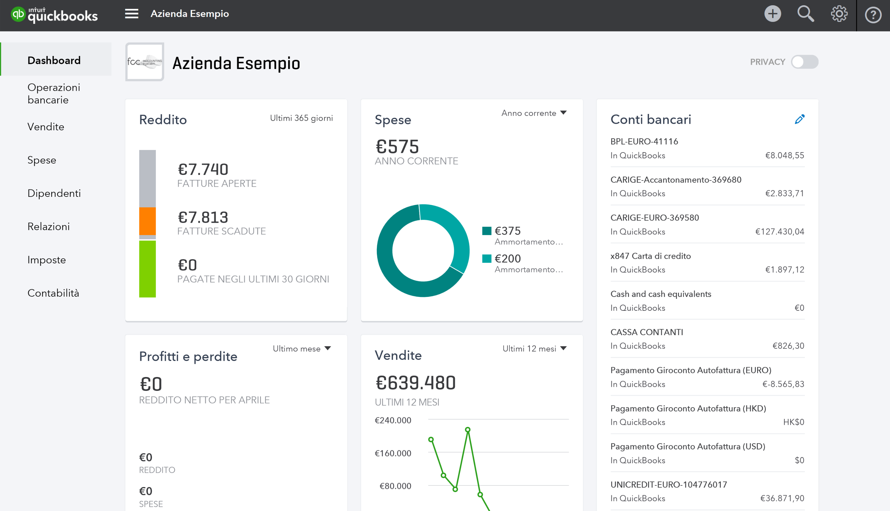 screenshot quickbooks