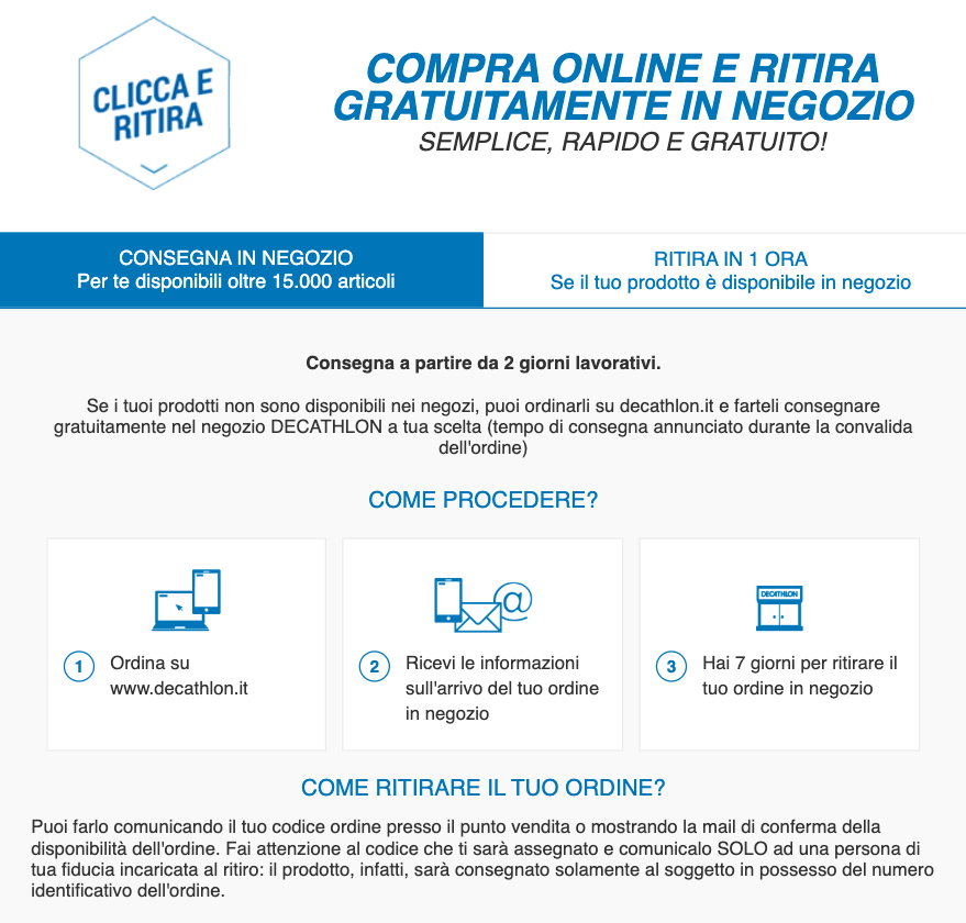 click & collect decathlon