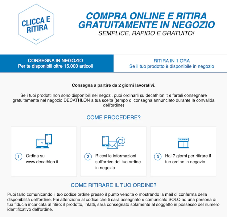 click & collect decathlon