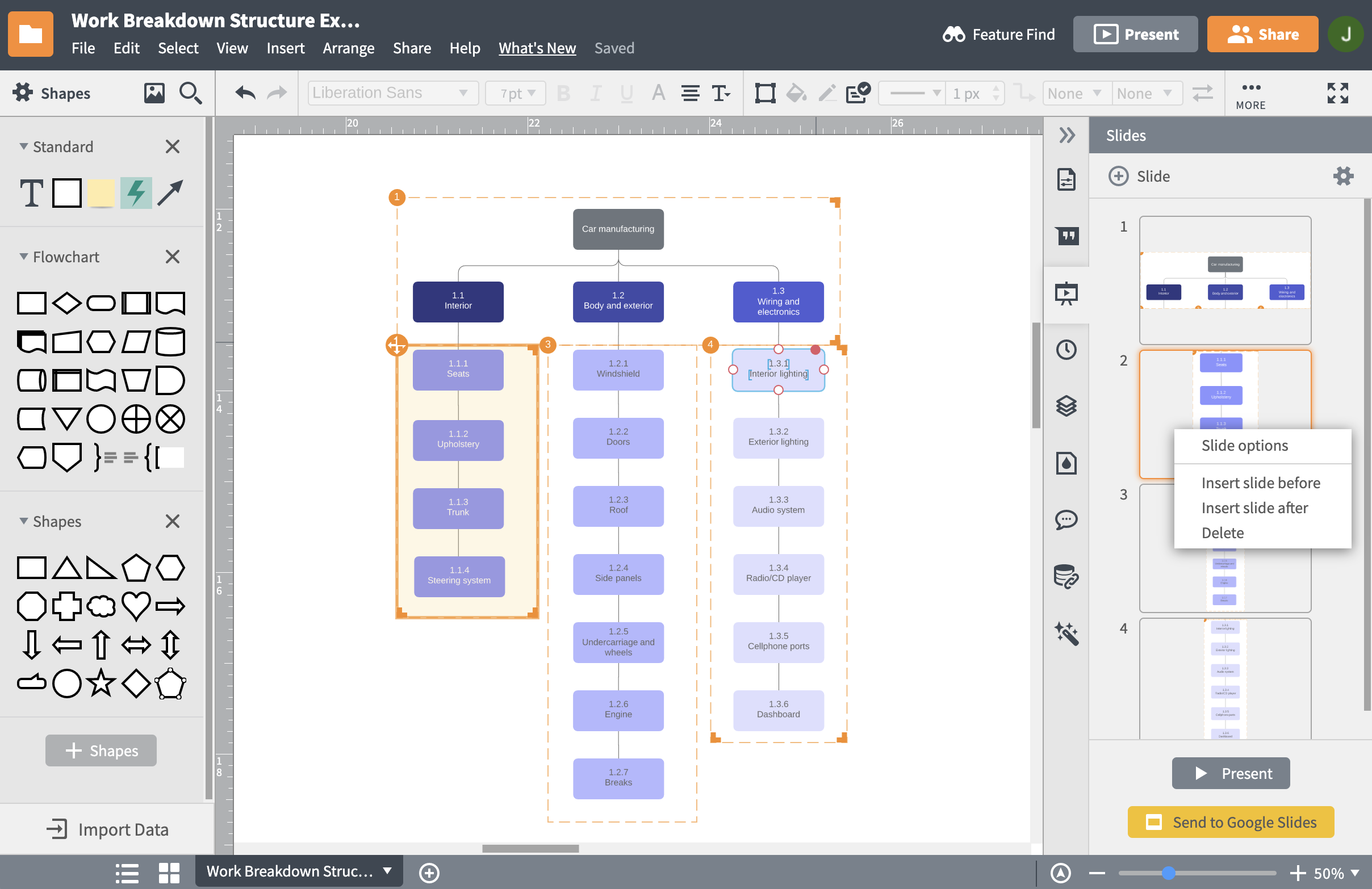 lucidchart wbs