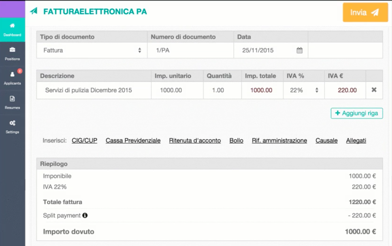 fatturaelettronica app