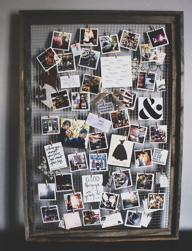 création de vision board avec des photos