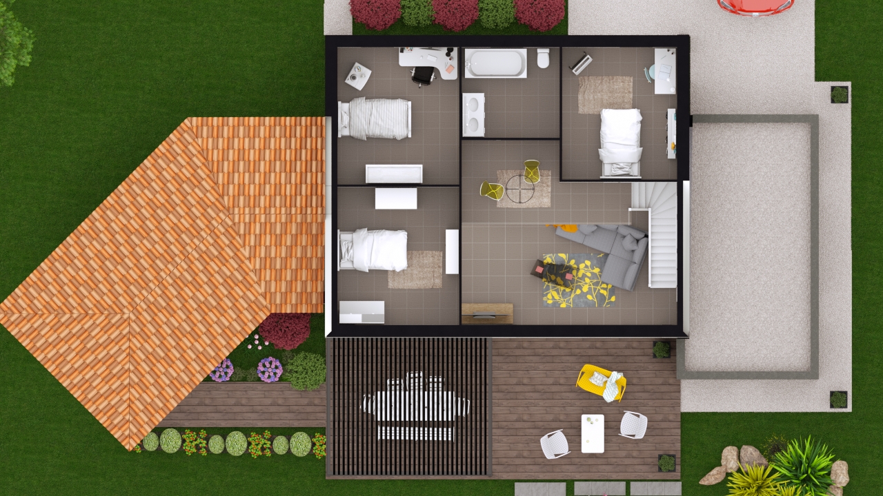 Cedreo 3D house plan 