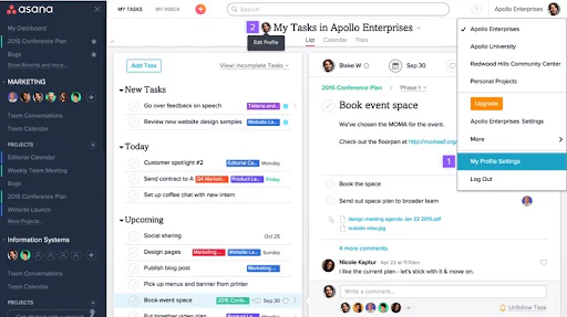 Asana is a collaboration and work management solution that can be spread across multiple projects