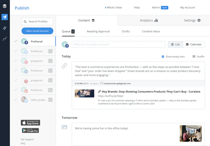 Interface © Buffer