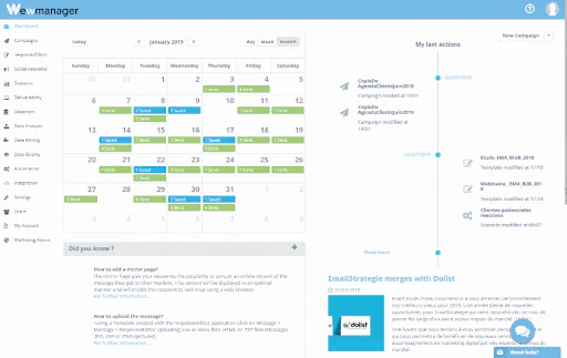 wewmanager, the emailing tool that uses a large number of data