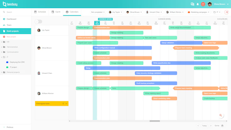 Schedule view example