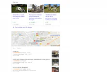 Résultats Google pour la requête “vélo électrique”.