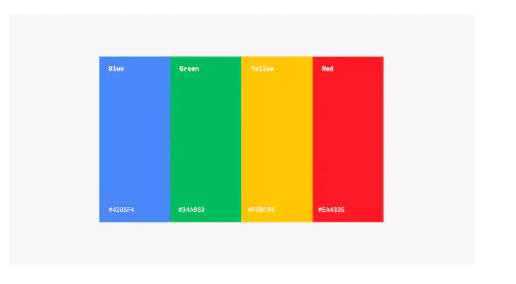 google colours guidelines