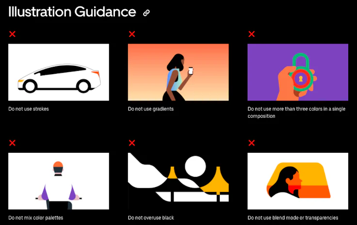 Uber design policy for illustrations