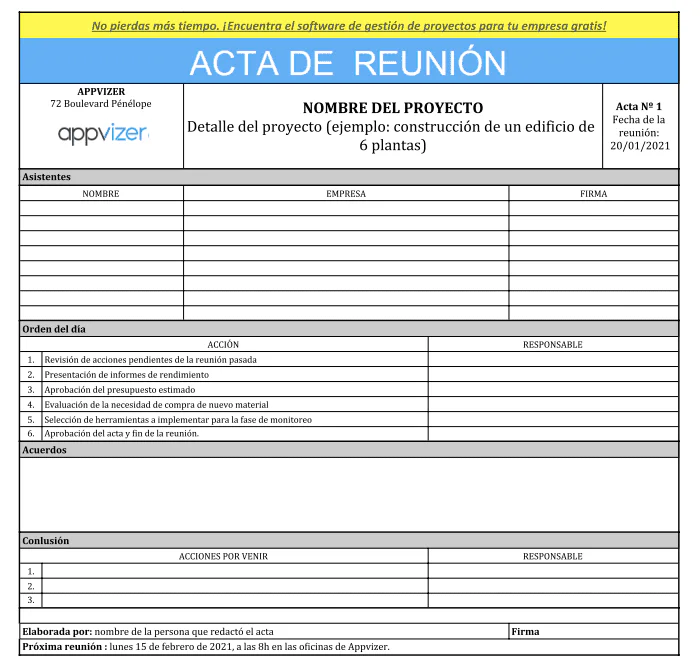 Cómo redactar un acta de reunión partes de un acta + modelo