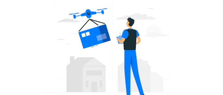 Drone parcel delivery service