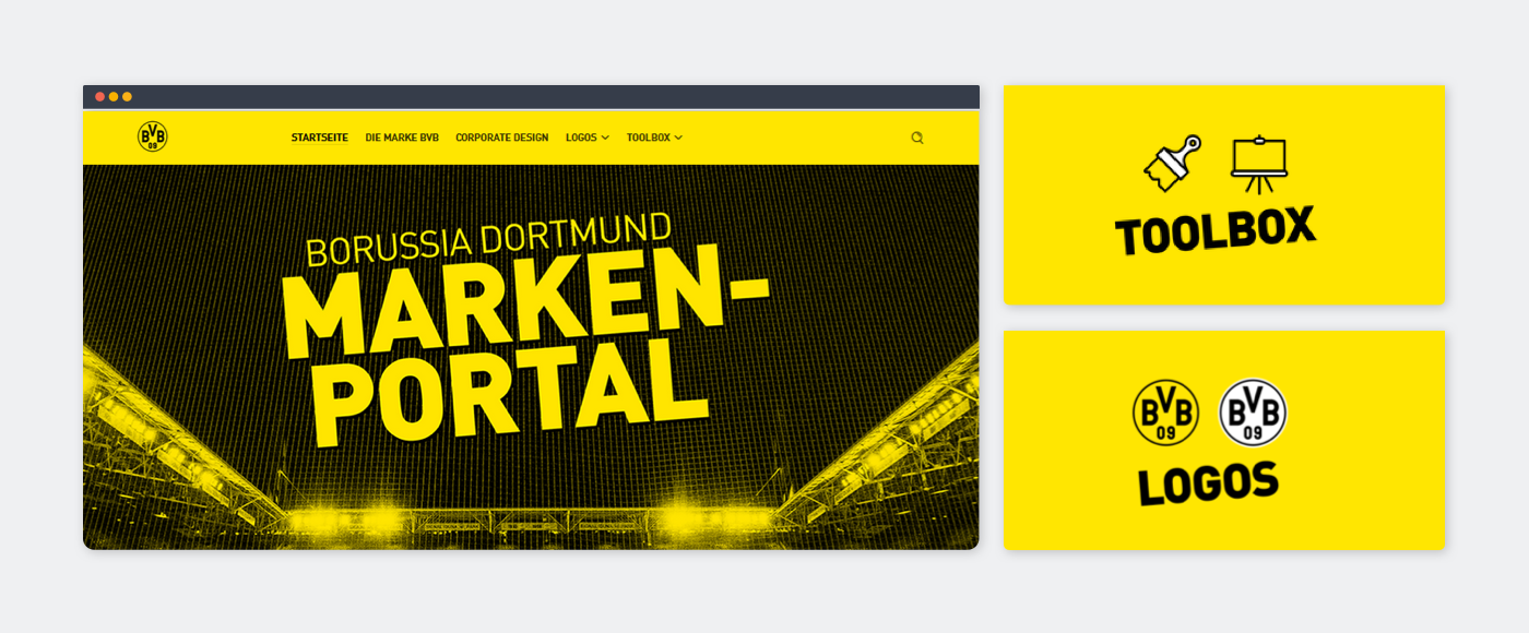 Le portail de marque du BVB avec Frontify