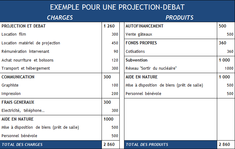exemple de budget prévisionnel de projet