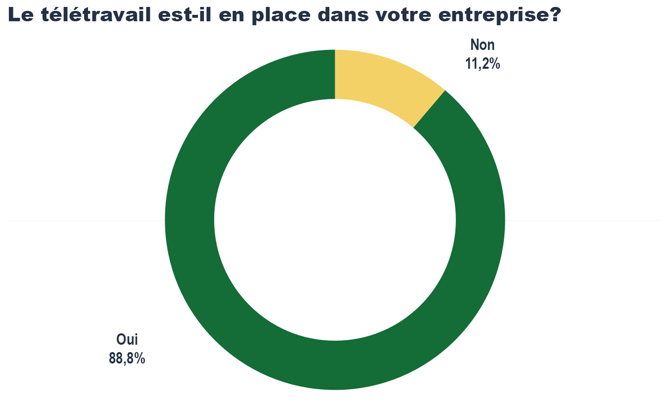 Le télétravail était-il en place dans votre entreprise ?