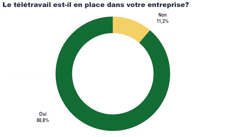 Le télétravail était-il en place dans votre entreprise ?