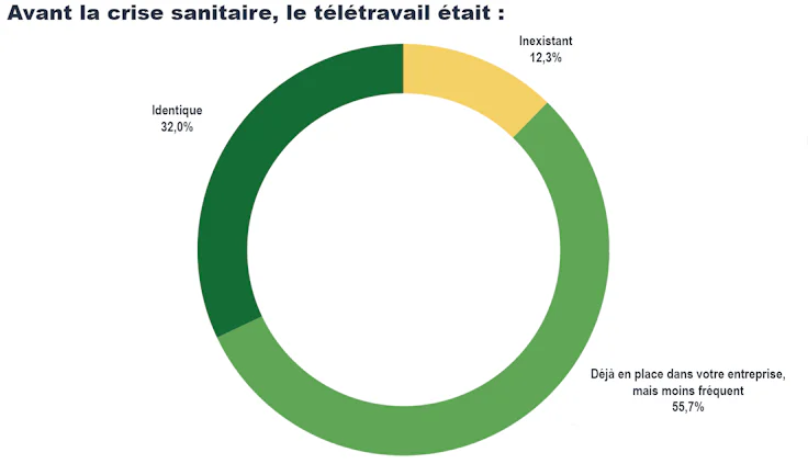 Enquête télétravail : situation avant a crise sanitaire