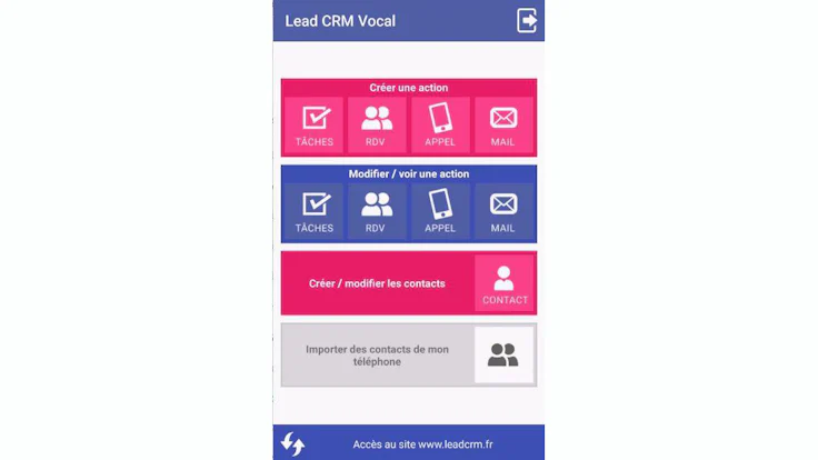 CRM mobile : Lead CRM Vocal