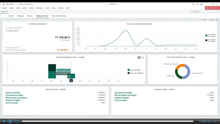 Meilleur logiciel comptabilité TPE : visuel Sage 50 Compta & Facturation