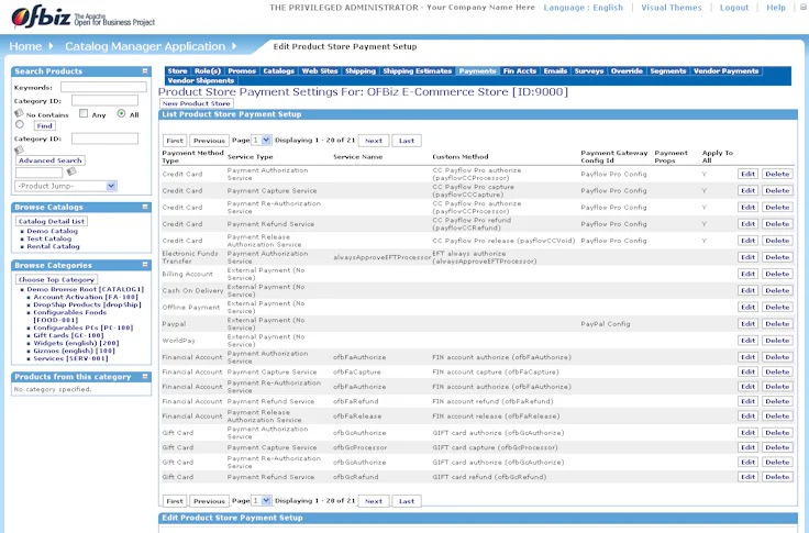 Meilleur logiciel comptabilité gratuit : visuel Apache OFBiz