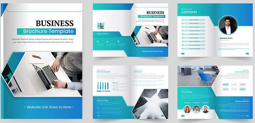 Plaquette commerciale template © Proinfluent