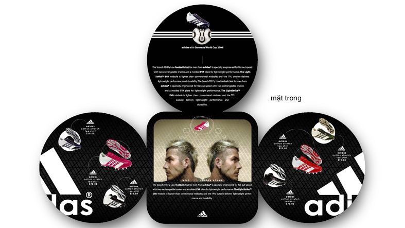 Plaquette commerciale innovante pour la nouvelle gamme Adidas © Entheos