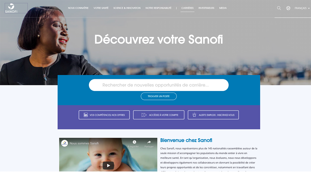 site carrière Sanofi