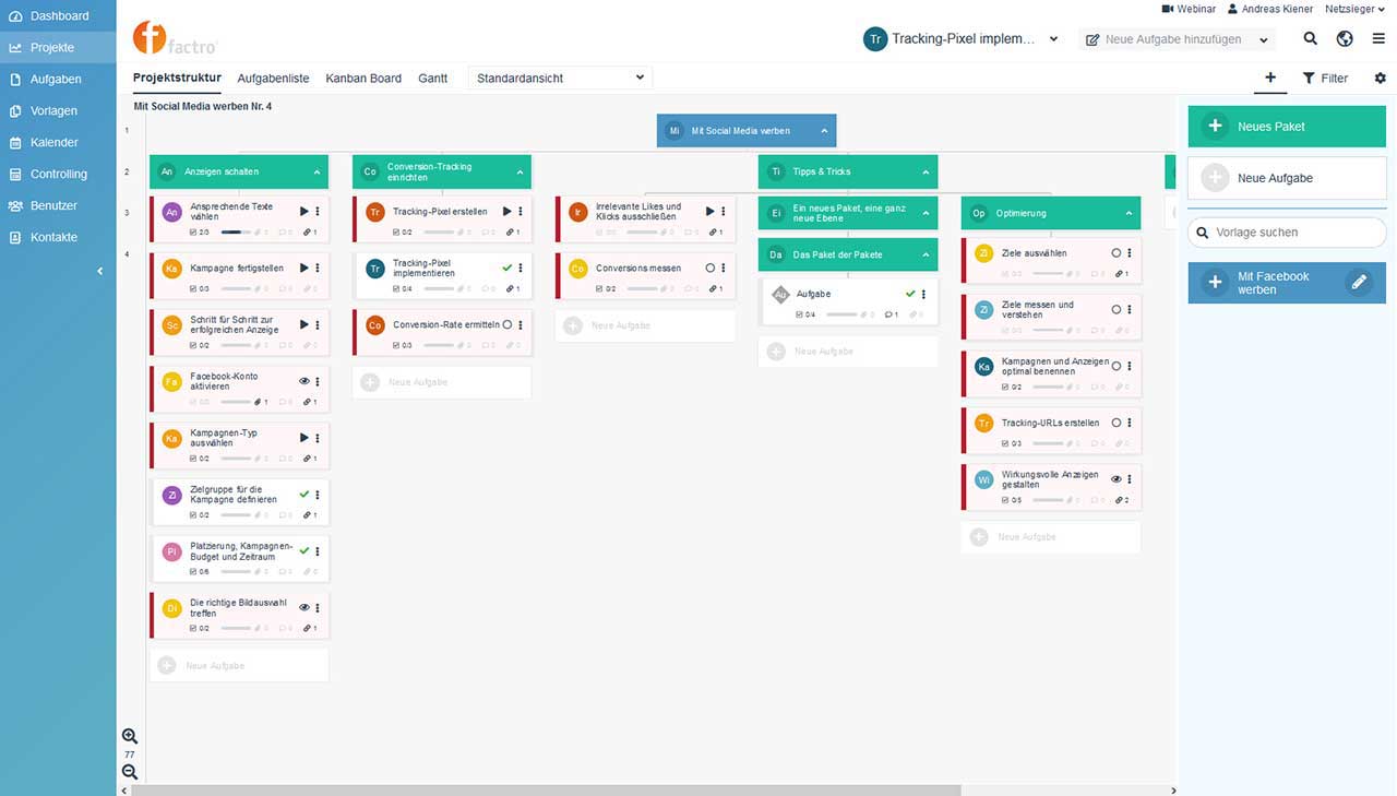 factro projektmanagement software mittelstand