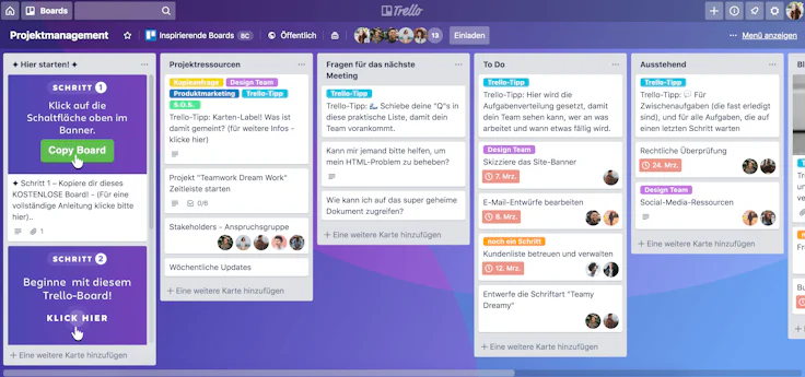 trello projektmanagement software mittelstand