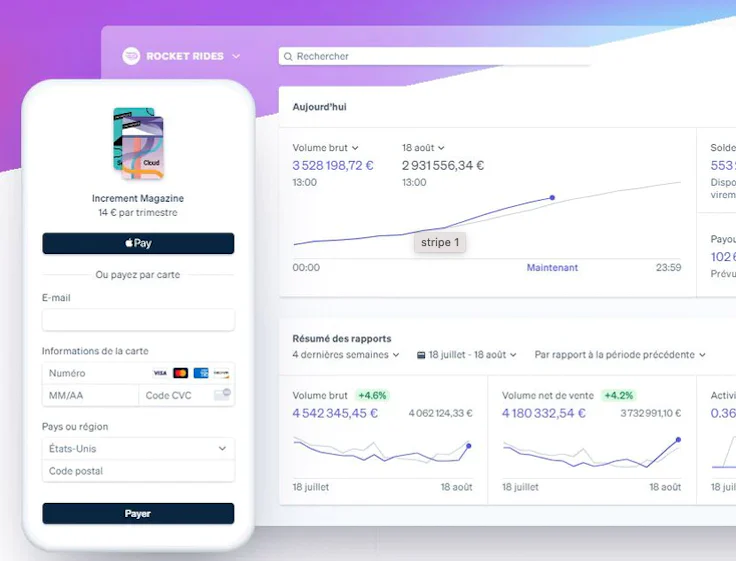 Passerelle de paiement : visuel Stripe