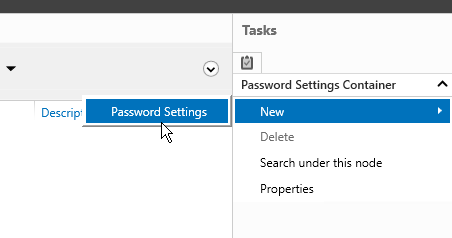 FGPP : console Active Directory