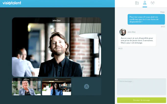 Entretien vidéo : visuel VisioTalent