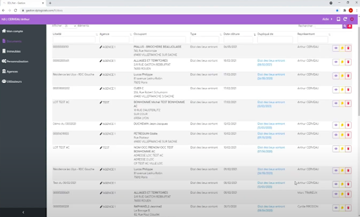 Capture d'écran H2i pour Logiciel Gestion Immobilière