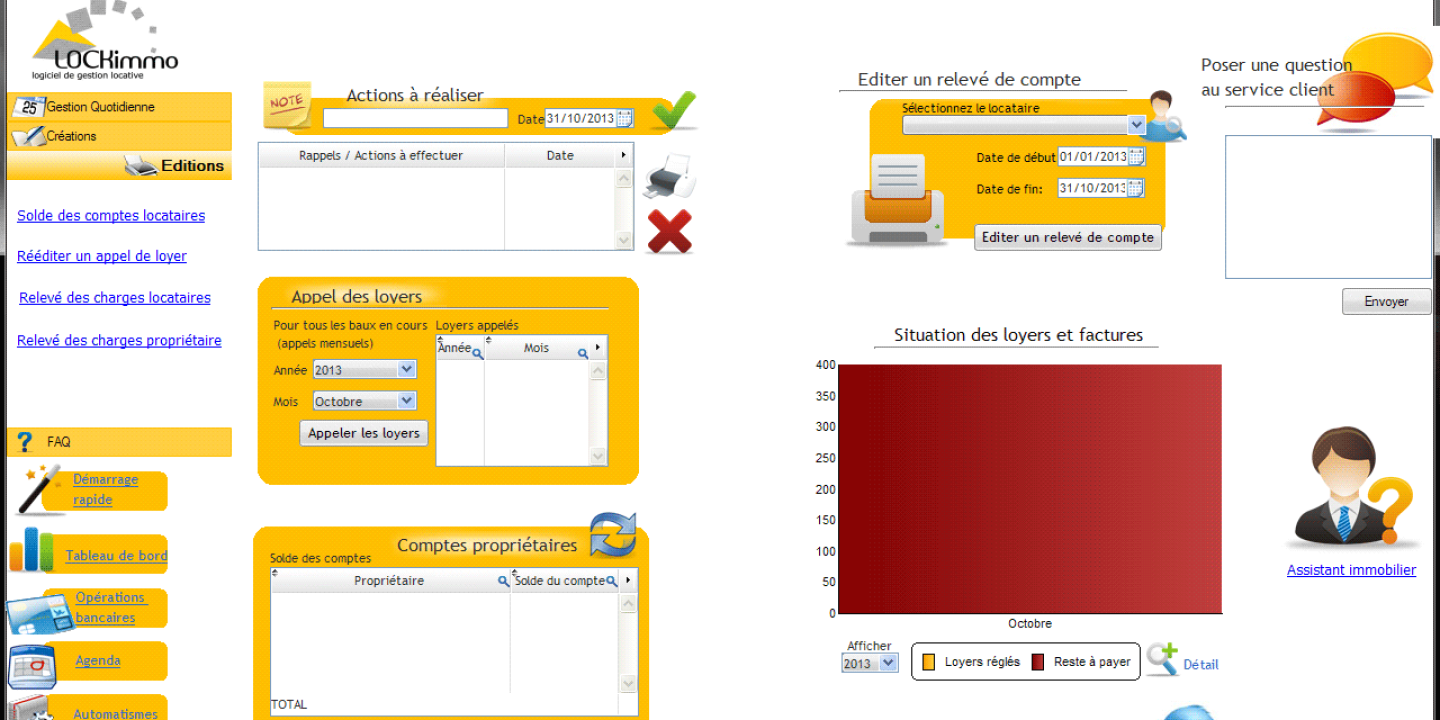 Caputre d'écran LOCKimmo pour Logiciel Gestion Immobilière