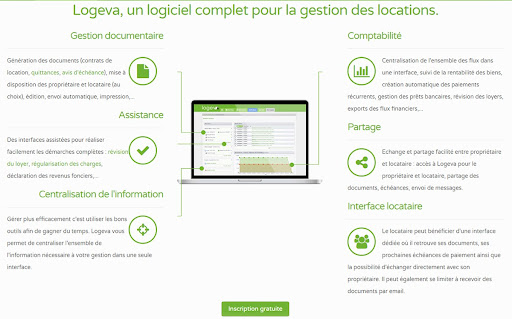 Caputre d'écran Logeva pour Logiciel Gestion Immobilière