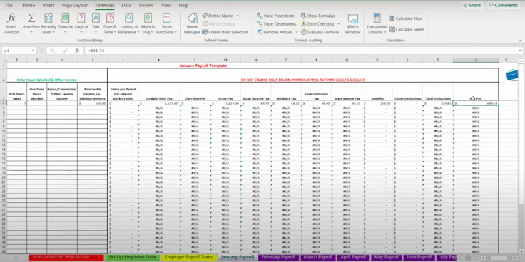 excel payroll