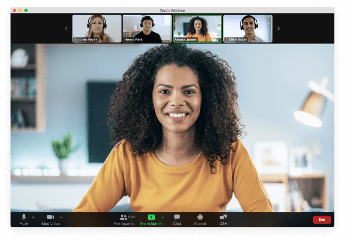 hero 01 webinaires gratuits : Zoom Video Webinars