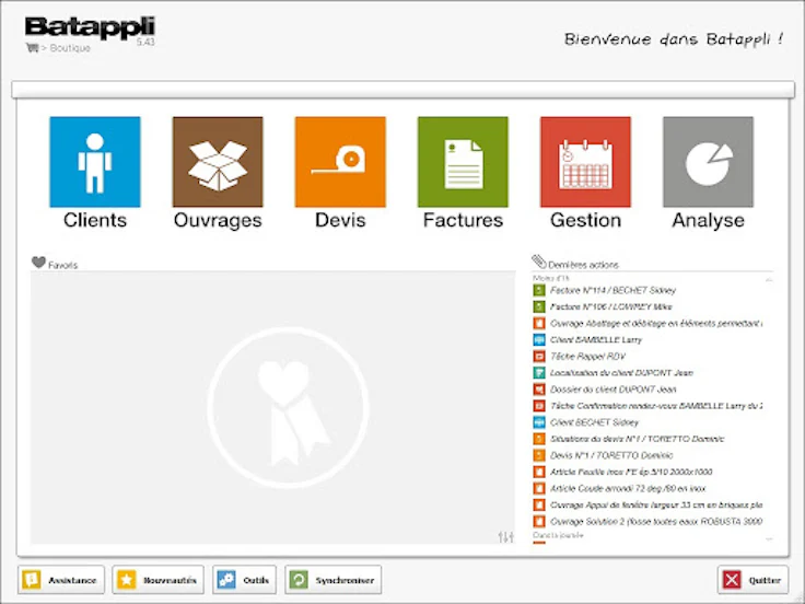 Capture Batappli pour logiciels ERP BTP
