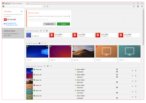 Capture d'écran AnyDesk pour Logiciel Partage d'écran